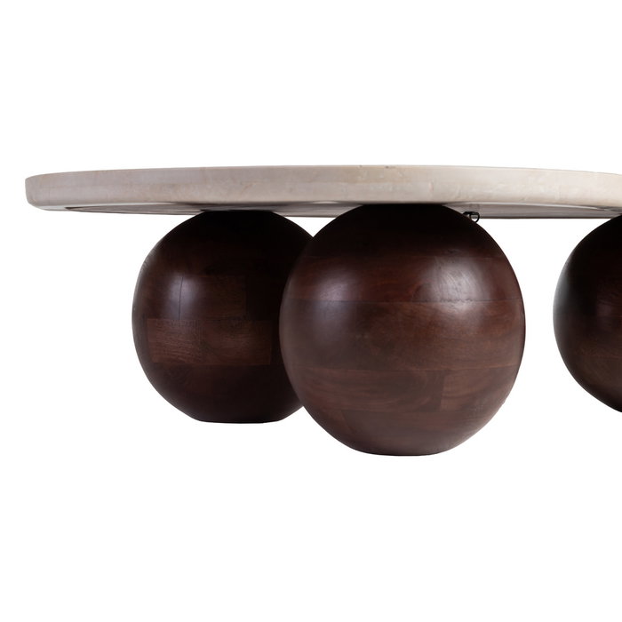 Mesa Centro Mármol/Madera Salón 107 X 80 X 29 cm