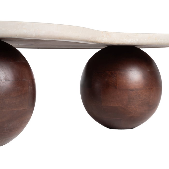 Mesa Centro Mármol/Madera Salón 107 X 80 X 29 cm