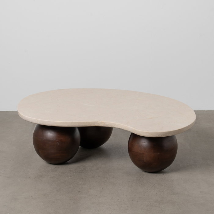 Mesa Centro Mármol/Madera Salón 107 X 80 X 29 cm