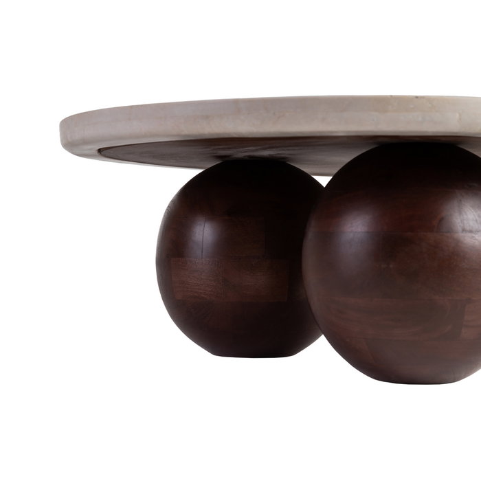 Mesa Centro Mármol/Madera Salón 107 X 80 X 29 cm