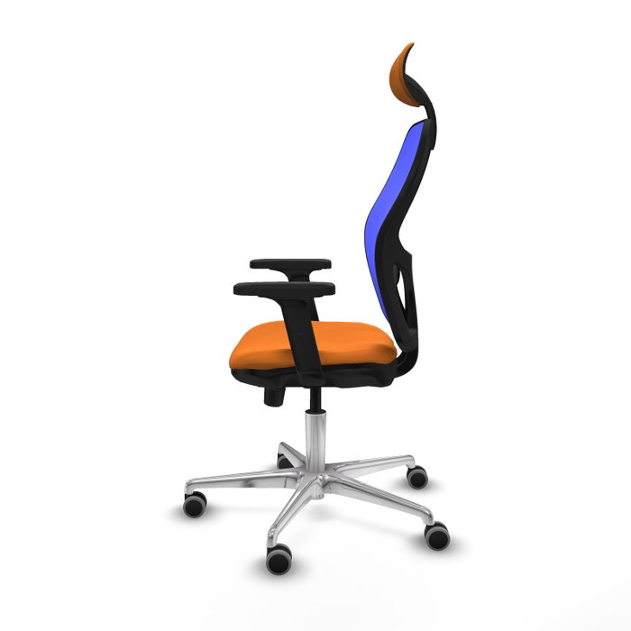 PIQUERAS Y CRESPO Silla de oficina Jorquera Sincro/Traslack Naranja y Azul