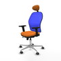 PIQUERAS Y CRESPO Silla de oficina Jorquera Sincro/Traslack Naranja y Azul