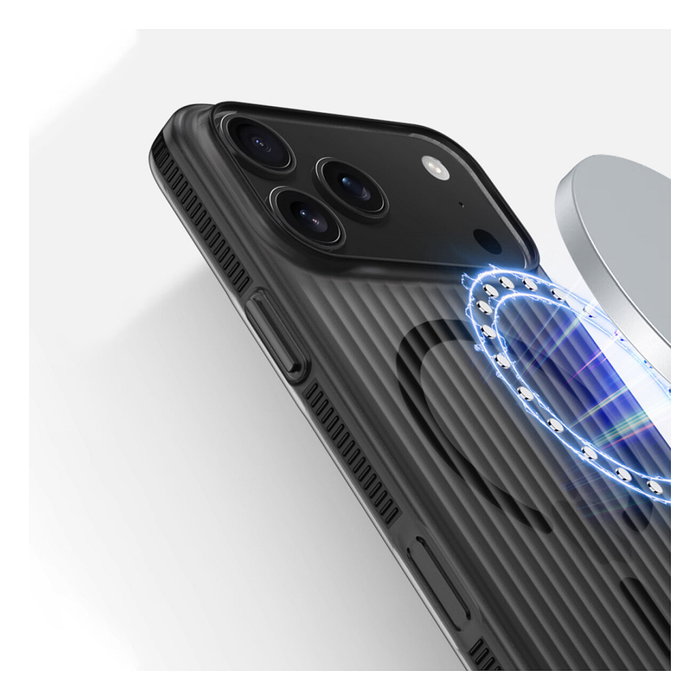 4smarts Funda Design Case Aero para iPhone 17 Pro Max Negro Transparente 541642