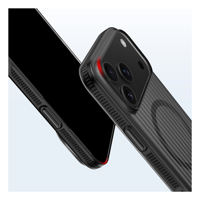 4smarts Funda Design Case Aero para iPhone 17 Pro Max Negro Transparente 541642