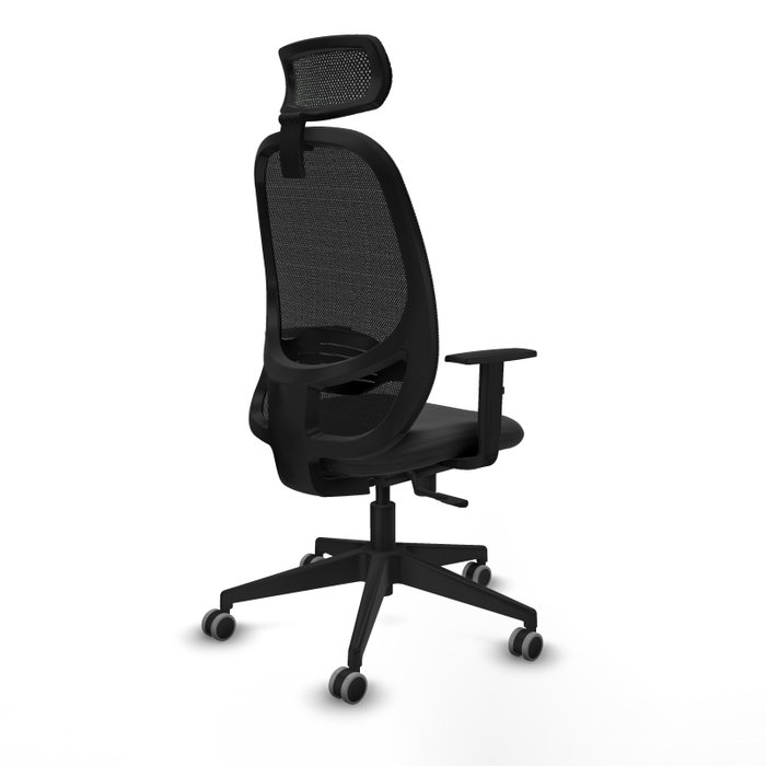 PIQUERAS Y CRESPO Silla de oficina Cilanco con mecanismo Sincro, Gris oscuro y Negro