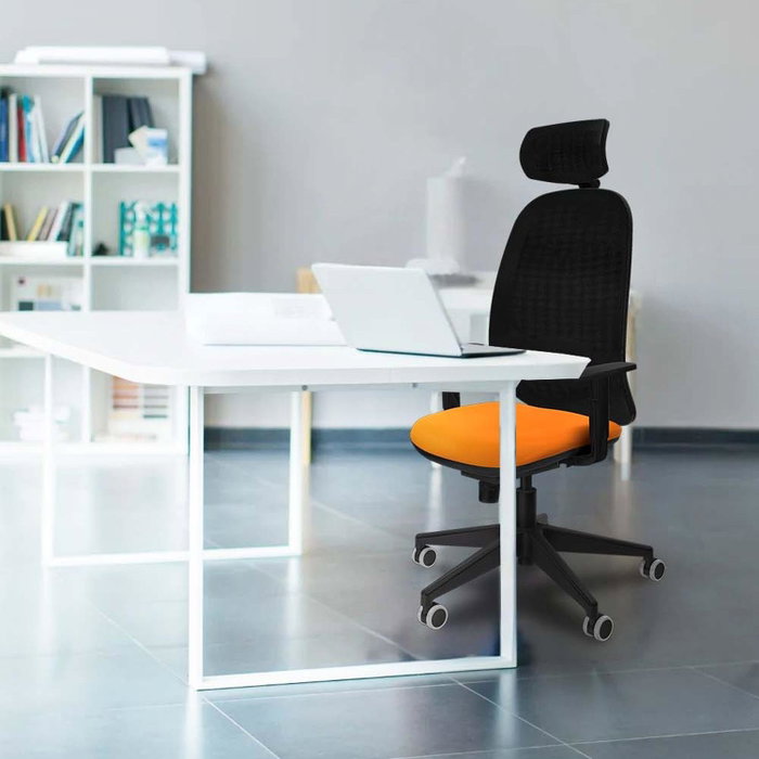 PIQUERAS Y CRESPO Silla de oficina Cilanco con mecanismo Sincro, Gris oscuro y Negro