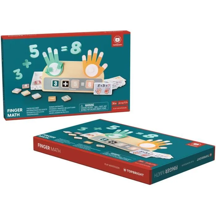 Top Bright TOP4260771791149 Calculadora de Dedos Manos de Fieltro para Suma y Resta con Tiras de Velcro