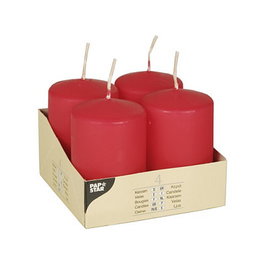 PAPSTAR Vela pilar roja de 8 cm
