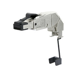 METZ CONNECT C6A RJ45 Field Plug Pro 360, Conector RJ-45 CAT.6A, Negro/Plata, Plástico, IP20, 130E405042-E