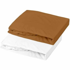 Domiva Poliuretano Alese + Sábana bajera ajustable - 60x120 cm - Caramelo