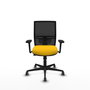 PIQUERAS Y CRESPO Silla de oficina Yunquera con mecanismo Sincro/Traslack, Amarillo y Negro