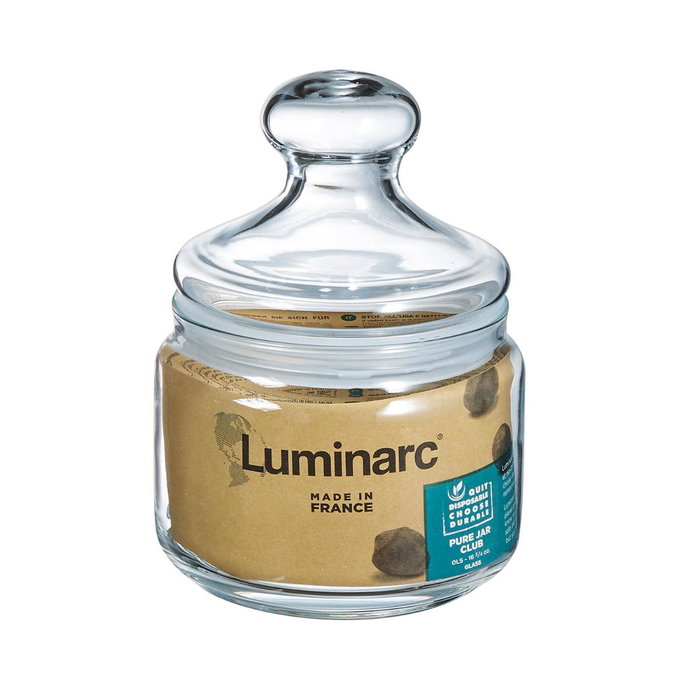 Tarro Vidrio con Tapa Club Luminarc 0,5 L Tarro Vidrio con Tapa Club Luminarc 0,5 L