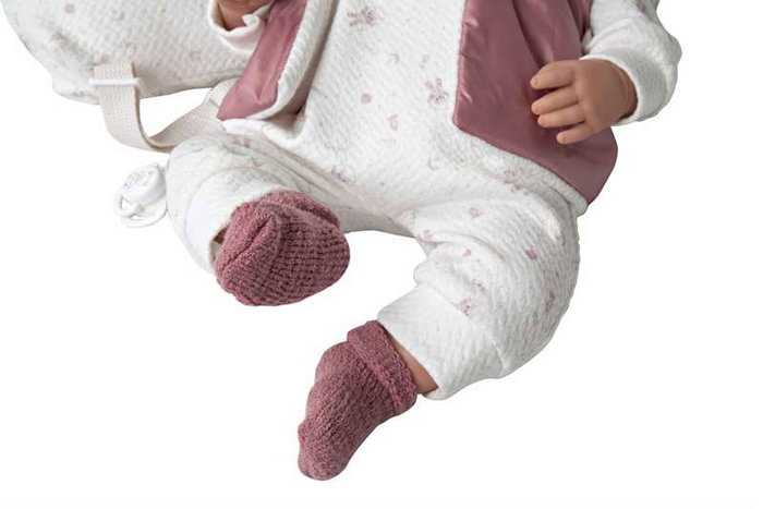 Muñecas Arias Muñeca Elegance 45 cm Adi Rosa con Mochila - Muñeco de Peso para Niñas 3 Años en Español