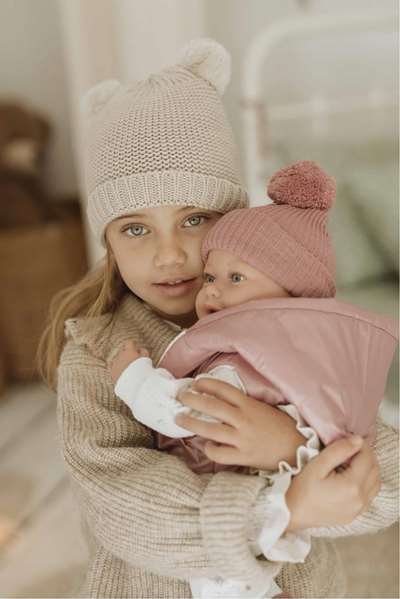 Muñecas Arias Muñeca Elegance 45 cm Adi Rosa con Mochila - Muñeco de Peso para Niñas 3 Años en Español