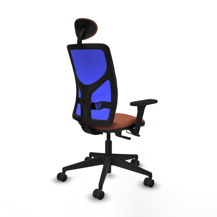 PIQUERAS Y CRESPO Silla de oficina Motilla con mecanismo Sincro/Traslack, Azul y Marrón PIQUERAS Y CRESPO Silla de oficina Motilla con mecanismo Sincro/Traslack, Azul y Marrón