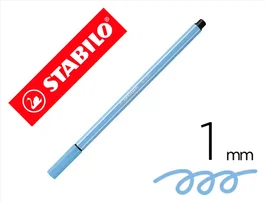 Stabilo Rotulador Pen 68 Acuarelable Azul Claro Punta Gruesa 1mm
