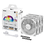 Asus TUF GAMING TR120 ARGB REVERSE 3IN1 White Refrigerador de Aire para Carcasa de Ordenador 12 cm Blanco con Iluminación LED