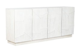 DKD Home Decor Buffet de Mango Irregular Crema 180x40x80