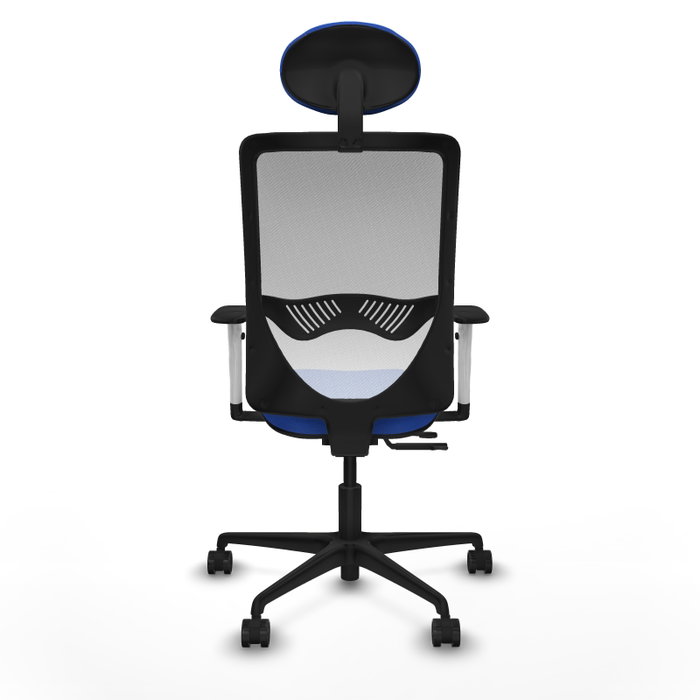PIQUERAS Y CRESPO Silla de oficina Zulema con mecanismo Sincro/Traslack Azul y Blanco