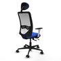 PIQUERAS Y CRESPO Silla de oficina Zulema con mecanismo Sincro/Traslack Azul y Blanco