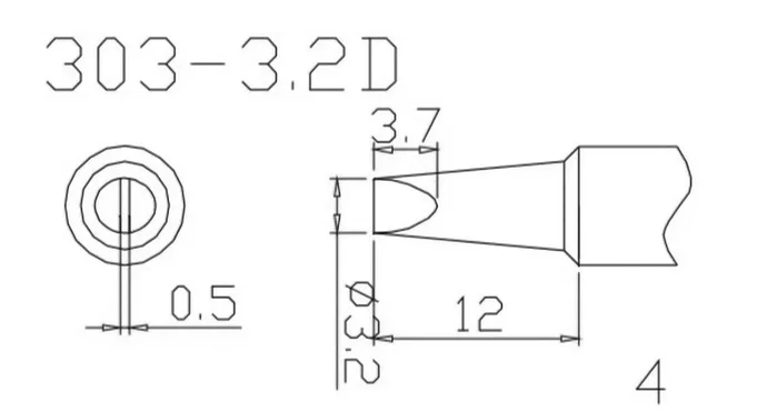 QUICK Punta de soldadura tipo destornillador 3,2x0,5mm