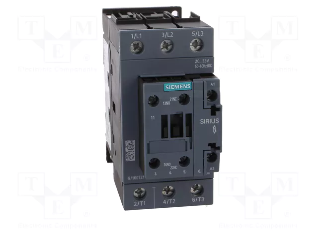 SIEMENS 3RT2036-1NB30 Contactor 3-polar 50A