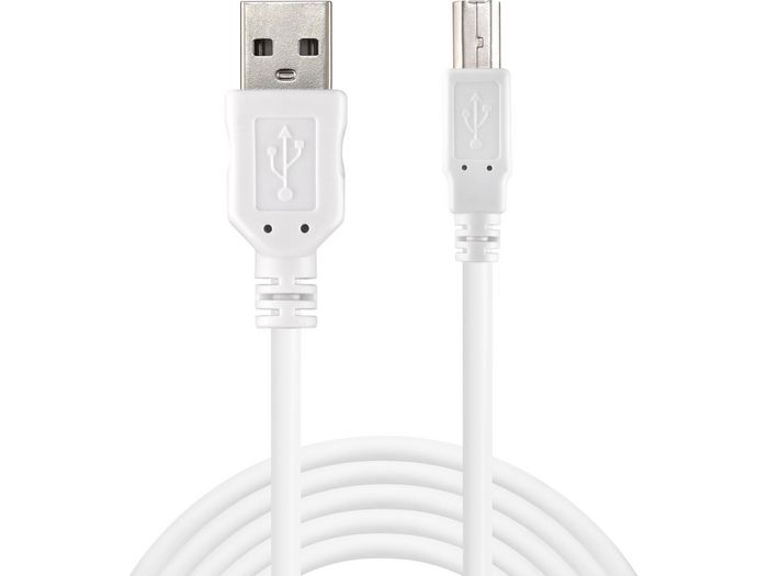 Sandberg Cable USB 2.0 Tipo A a Tipo B 1.8 m Conexión Estable para Impresoras y Discos Duros Externos Sandberg Cable USB 2.0 Tipo A a Tipo B 1.8 m Conexión Estable para Impresoras y Discos Duros Externos