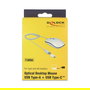 DeLOCK Ratón Óptico USB 12532, 4 Botones, 3200 DPI, Ambidiestro, Blanco, Con Cable USB Tipo A y Tipo C, Plug & Play para PC
