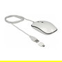 DeLOCK Ratón Óptico USB 12532, 4 Botones, 3200 DPI, Ambidiestro, Blanco, Con Cable USB Tipo A y Tipo C, Plug & Play para PC