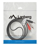 Lanberg Cable de Audio Estéreo Jack 3,5 mm a 2x RCA 1,5m Negro