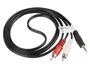 Lanberg CA-MJRC-10CC-0015-BK Cable Audio Estéreo 3.5mm Macho a 2 RCA Macho 1.5 Metros Negro
