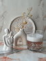 Aberto Design Velas de Concreto 31ST Conjunto de 4 Velas de Soya Blancas para Decoración Elegante y Ambiente Sereno