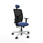 PIQUERAS Y CRESPO Silla de oficina Motilla con mecanismo Sincro/Traslack, Azul marino y Negro