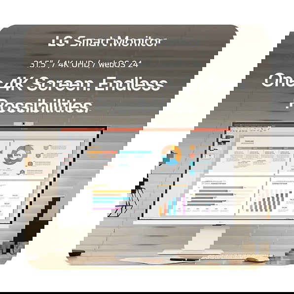 LG 32U850SA-W Monitor de 80 cm / 31.5" 4K Ultra HD UHD 3840x2160 IPS HDR10 USB-C 90W webOS Blanco para Negocios