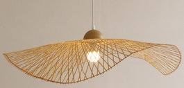 DKD Home Decor Balines Lámpara de Techo Natural Bambú 85 x 17 x 85 cm