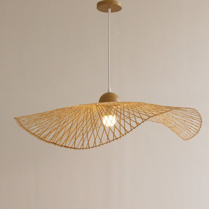 DKD Home Decor Balines Lámpara de Techo Natural Bambú 85 x 17 x 85 cm