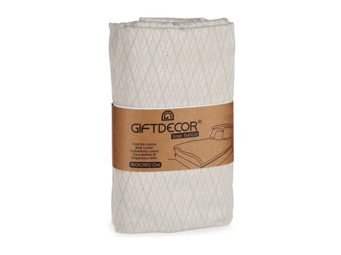 Giftdecor Colcha de Rombos Beige 180x260cm