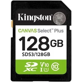 Kingston SDS3/128GB Tarjeta de Memoria Canvas Select Plus 128GB SDXC Clase 10 UHS-I U1 V10 150MB/s