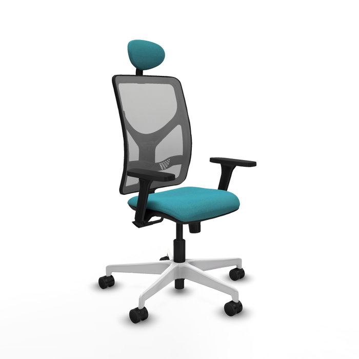 PIQUERAS Y CRESPO Silla de oficina Motilla con mecanismo Sincro, color Turquesa y Gris PIQUERAS Y CRESPO Silla de oficina Motilla con mecanismo Sincro, color Turquesa y Gris