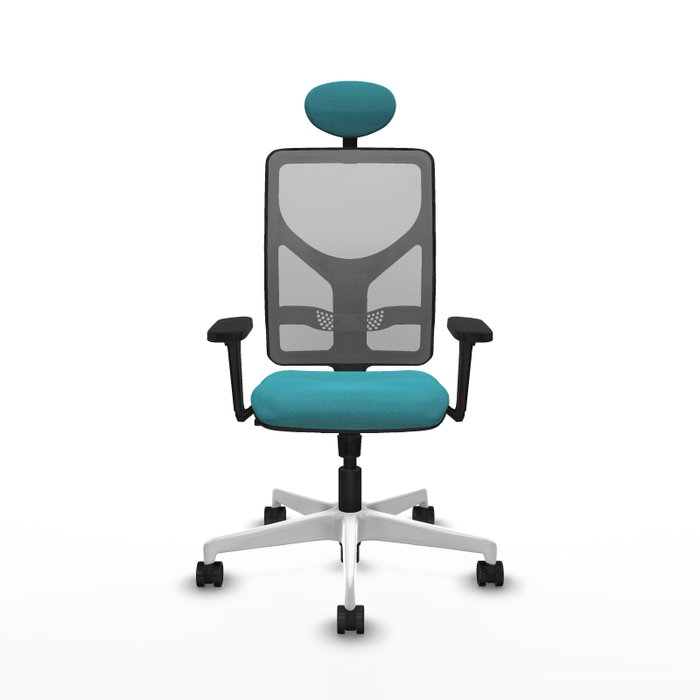 PIQUERAS Y CRESPO Silla de oficina Motilla con mecanismo Sincro, color Turquesa y Gris PIQUERAS Y CRESPO Silla de oficina Motilla con mecanismo Sincro, color Turquesa y Gris