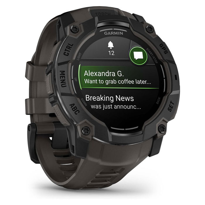 Garmin Instinct 3 AMOLED 50mm Schwarz Reloj Inteligente GPS Unisex con Pantalla AMOLED, 4GB, 10 ATM