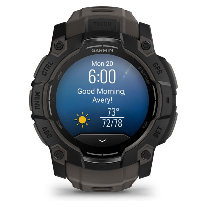 Garmin Instinct 3 AMOLED 50mm Schwarz Reloj Inteligente GPS Unisex con Pantalla AMOLED, 4GB, 10 ATM
