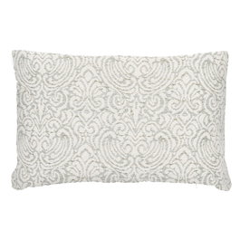 Cojín Blanco-Verde Algodón Decoración 40 X 60 cm (Set de 2)