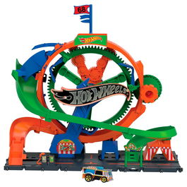Hot Wheels Rueda de la Fortuna Hkx46 Mattel Pista con Luces y Sonidos para Niños +3 Años