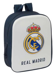 Safta Mochila de Guardería 3D Real Madrid con Bolsillo Rojo
