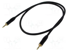 REDS MUSIC Cable Jack 3,5mm enchufe ambos lados 1m negro