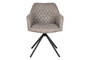 DKD Home Decor Silla Loft Gris Negro Microfibra Metal 58 x 83 x 55 cm