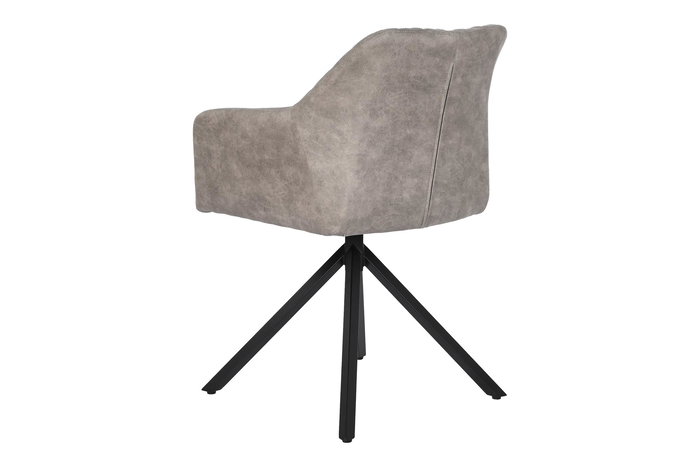 DKD Home Decor Silla Loft Gris Negro Microfibra Metal 58 x 83 x 55 cm