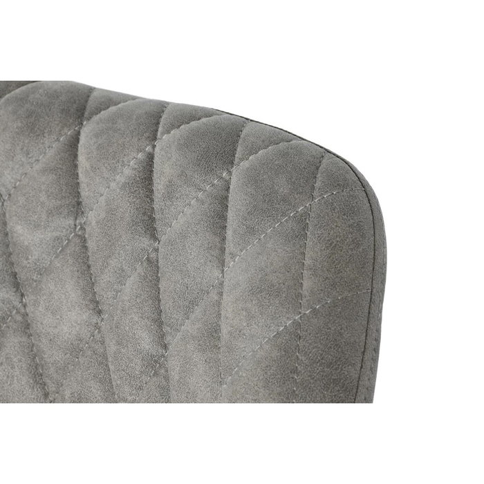 DKD Home Decor Silla de Microfibra y Metal Gris DKD Home Decor Silla de Microfibra y Metal Gris