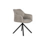DKD Home Decor Silla de Microfibra y Metal Gris